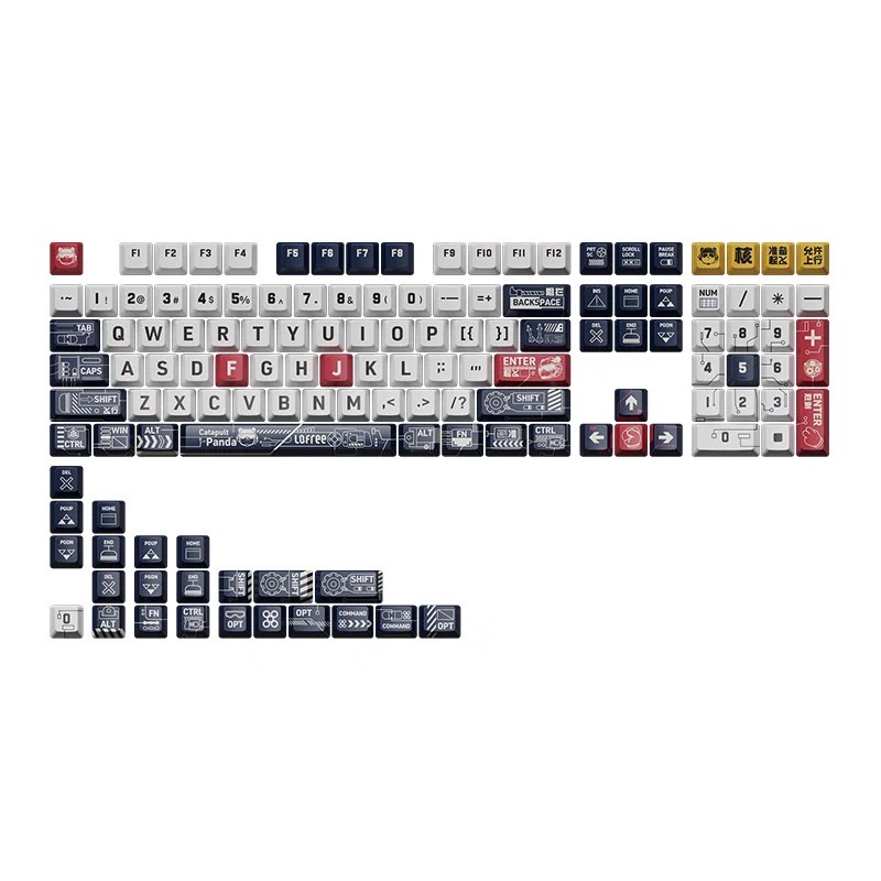 Keycap Lofree OEM 131 phím phong cách retro phiên bản giới hạn