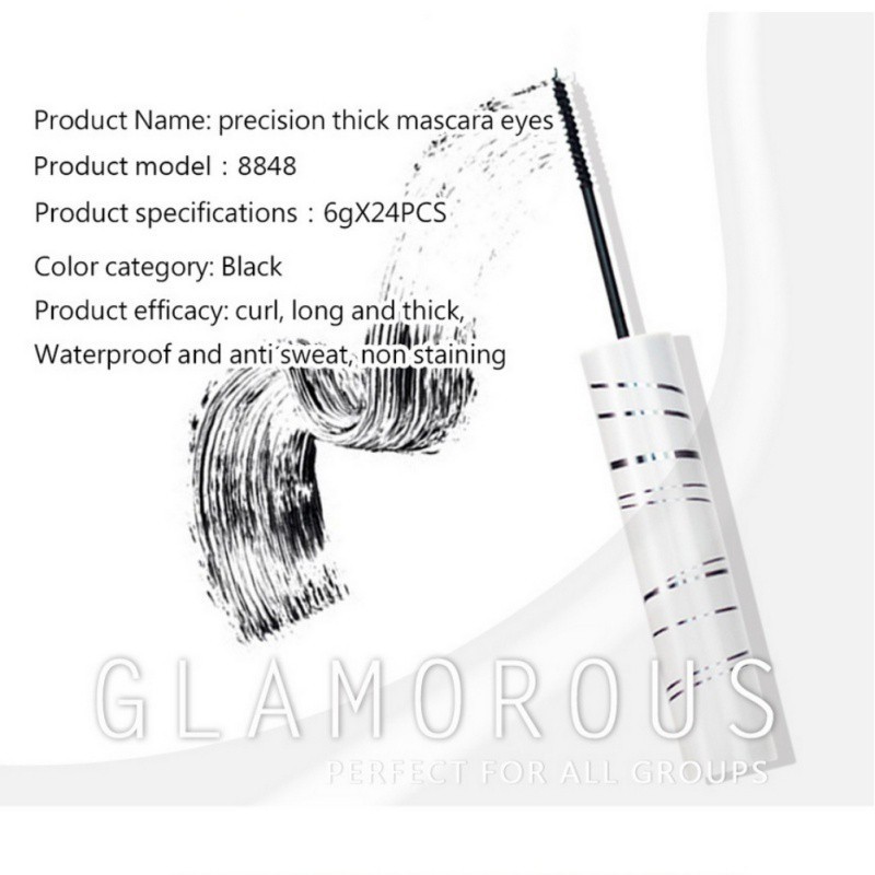 1 Cây mascara chống thấm làm dài và cong lông mi 3D màu đen chuyên dụng cho trang điểm | BigBuy360 - bigbuy360.vn