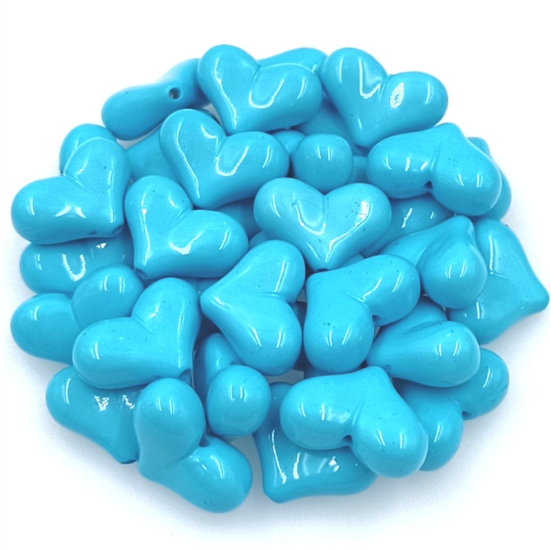 Hạt Nhựa Acrylic Hình Trái Tim Làm Trang Sức Thủ Công Nhiều Màu Sắc 17mm*22mm