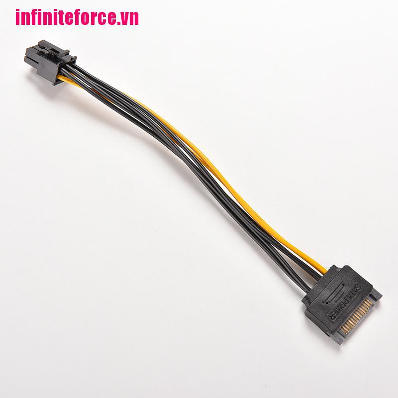Cáp ChuyểN ĐổI Vn 15-Pin Sata Sang 6 Pin Pci-E 20cm