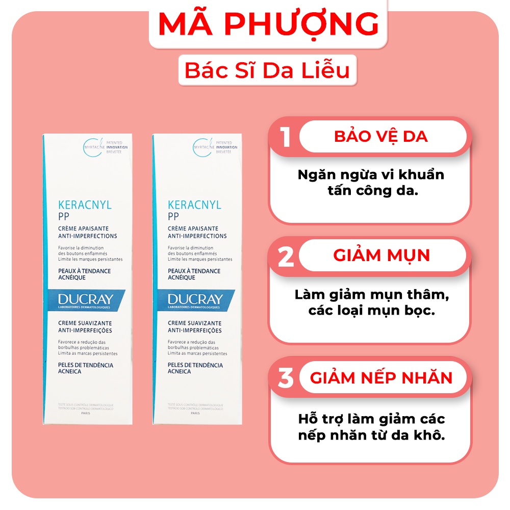 KEM MỤN DUCRAY KERACNYL PP ANTI-BLEMISH SOOTHING CREAM