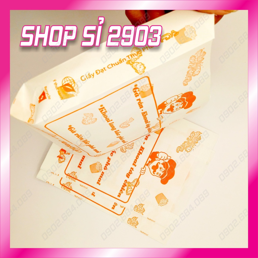 Túi giấy gà rán - gà lắc - khoai lang lắc - Bịch 100 cái