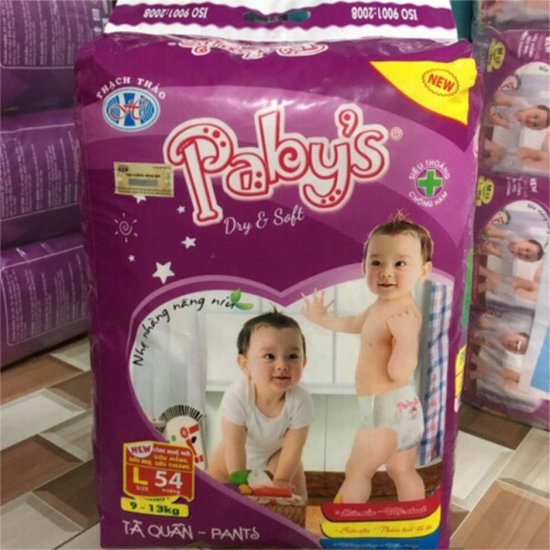 Tã bỉm quần paby's SIÊU ĐẠI ( M58/L54/XL48/XXL42) Kháng khuẩn, siêu thấm hút
