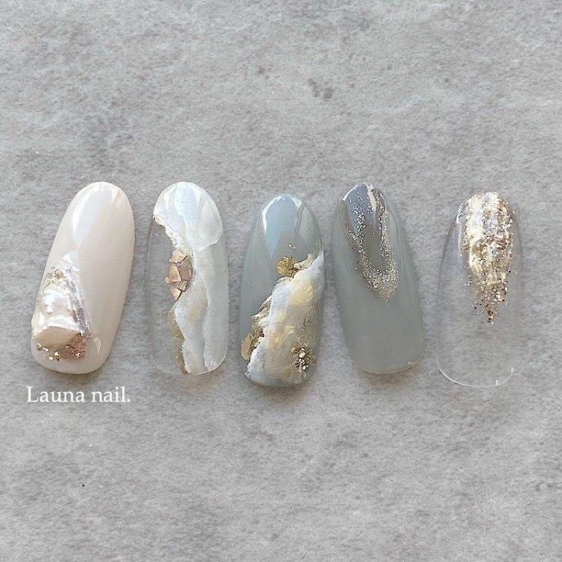 Set giấy bạc trang trí móng nail