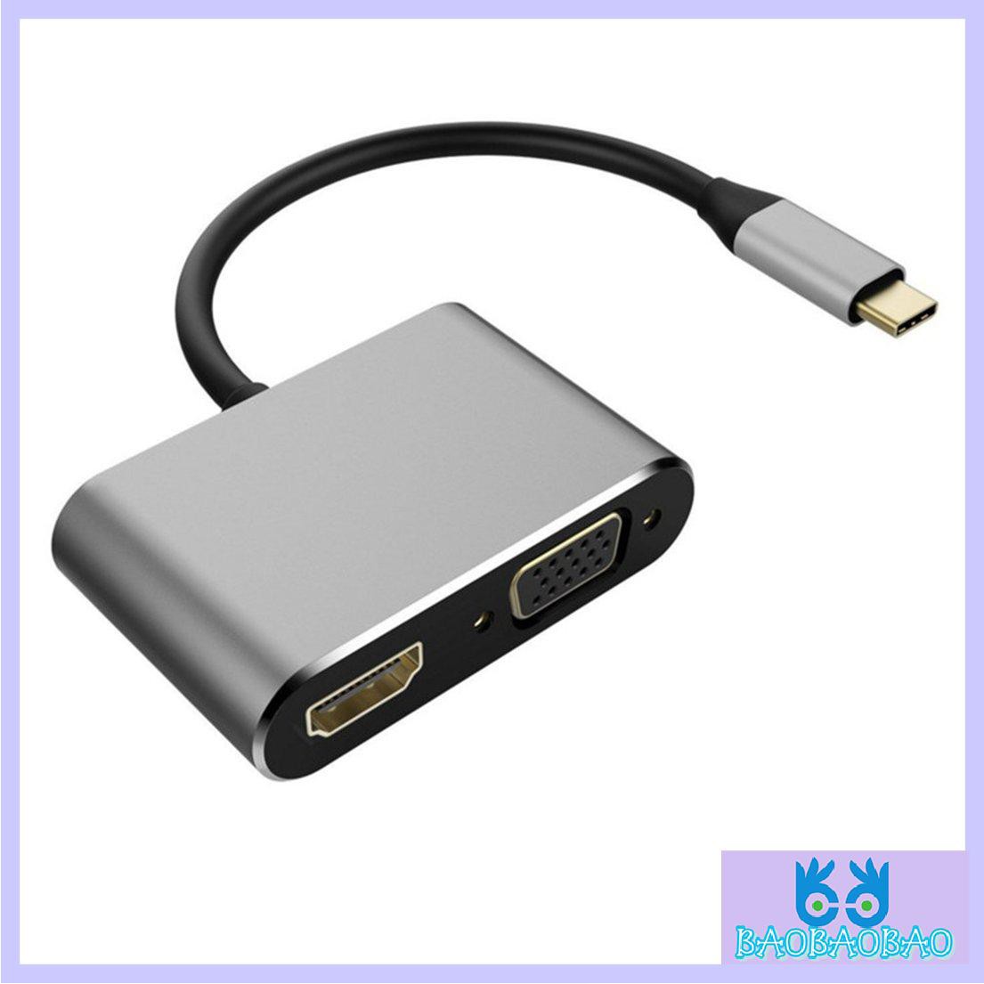 Bộ Chia Cổng Usb C Sang Vga Hdmi-Compatible