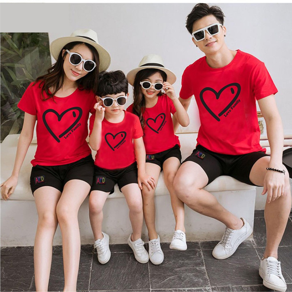 Áo gia đình , áo nhóm , đồ đi biển , áo đồng phục .Chất liệu thun cotton loại 1 đủ size từ 8 đến 100kg .