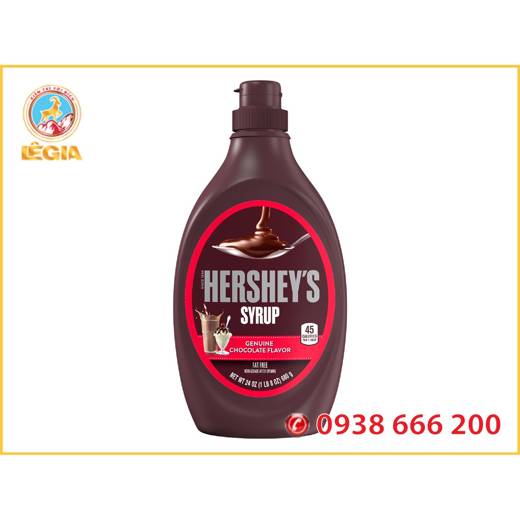 [Mã 154FMCGSALE giảm 8% đơn 500K] Syrup(Sốt) Hershey Socola 623G