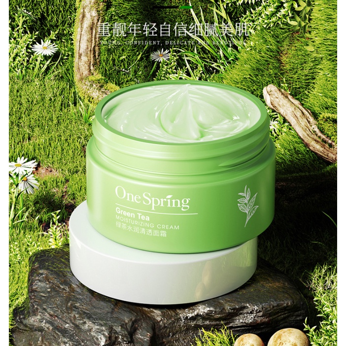 Kem dưỡng trẻ hóa da trà xanh OneSpring Green Tea 50g giúp da sáng căng mướt A265