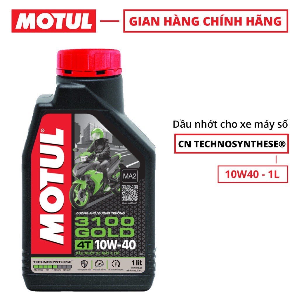 Dầu nhớt xe máy MOTUL 3100 GOLD 4T 10W40 800L or 1000ml