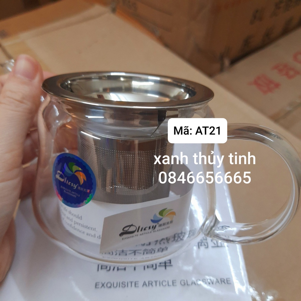 Ấm thủy tinh lõi lọc inox 300ml