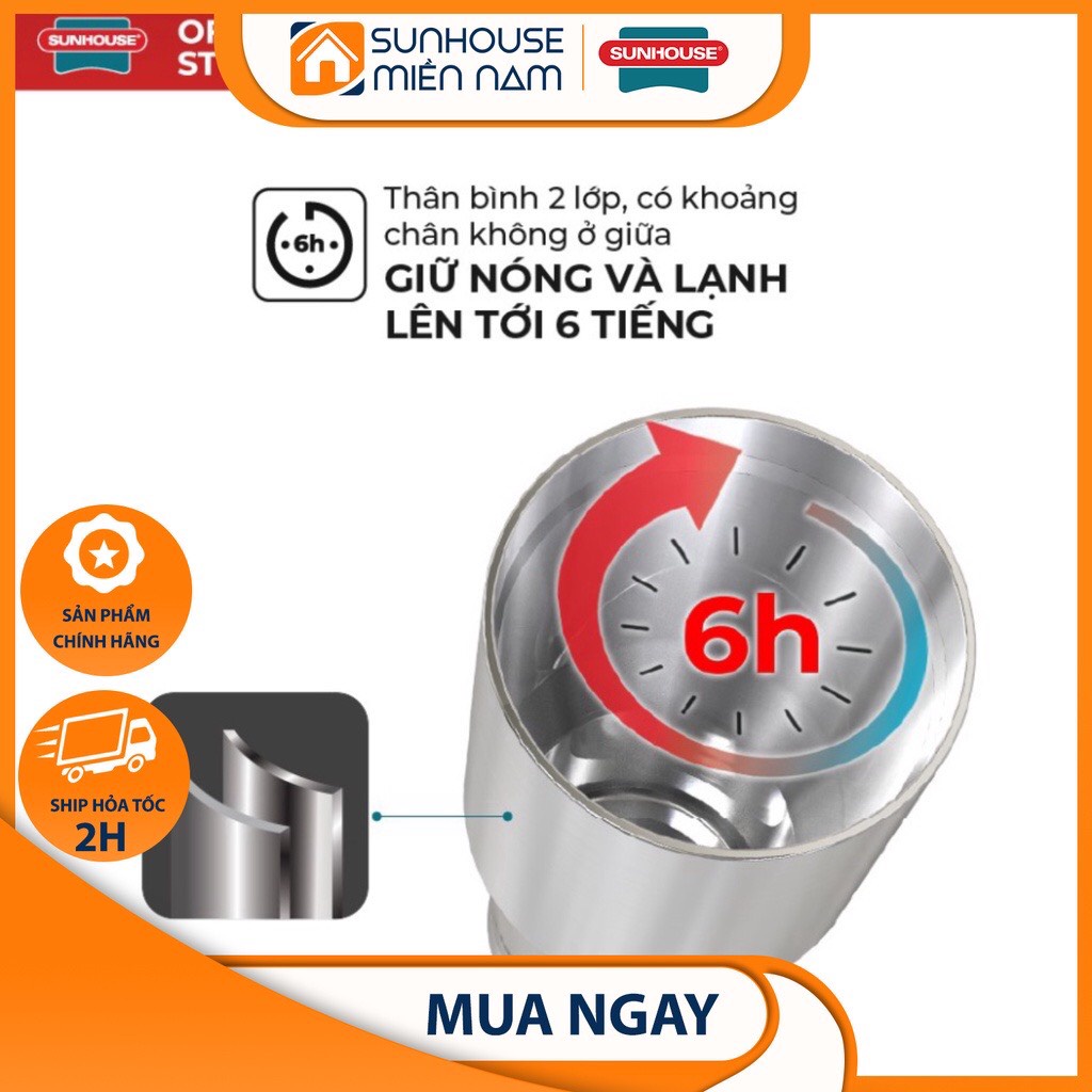 (Xả Kho) Ly giữ nhiệt cao cấp inox 304 Sunhouse 900ml, Ly Giữ Nhiệt Chính Hãng Chất Lượng tốt,Độ Bền cao