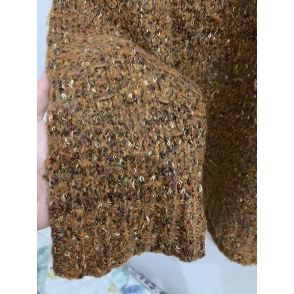 Áo len cổ lọ màu nâu muối tiêu 2hand