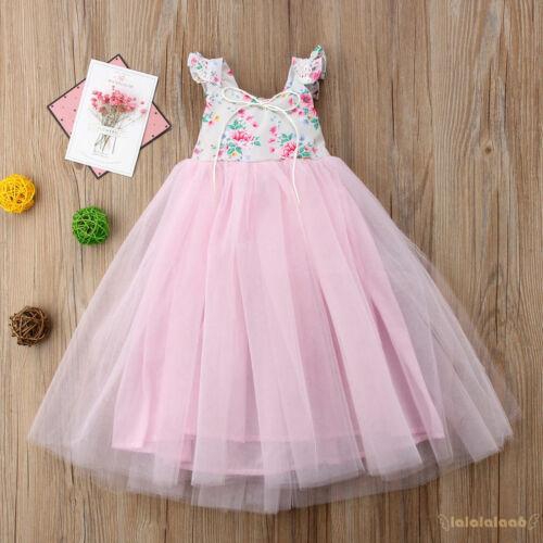 Đầm Xoè Tulle Phối Hoa Cho Bé Gái