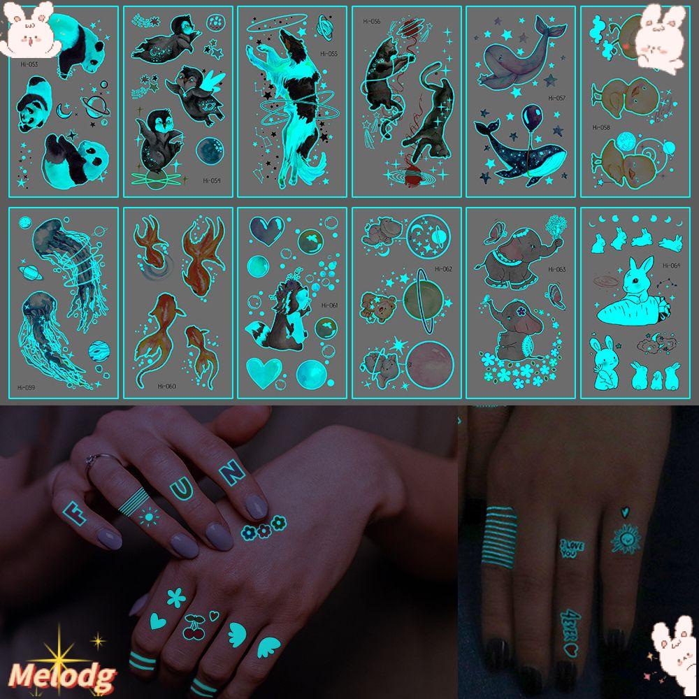 Miếng Dán Hình Xăm Giả Dạ Quang Độc Đáo Cho Nam Nữ