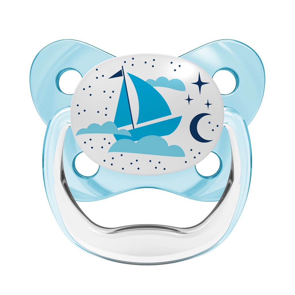 Ty ngậm đơn phát sáng Dr Brown's (0-6m) - Xanh