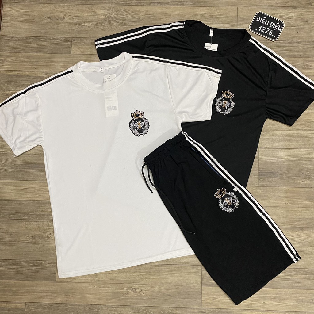 BỘ ĐỒ NAM BỘ HÈ NAM THỂ THAO THÊU ONG TRẮNG kèm ảnh thật - Diệu Diệu 1226 | BigBuy360 - bigbuy360.vn