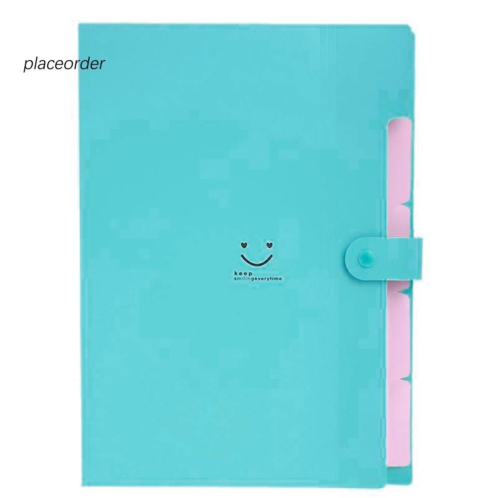 Office Plastic Folders Multi Pocket Organizer A4 File Expansion Document Folder