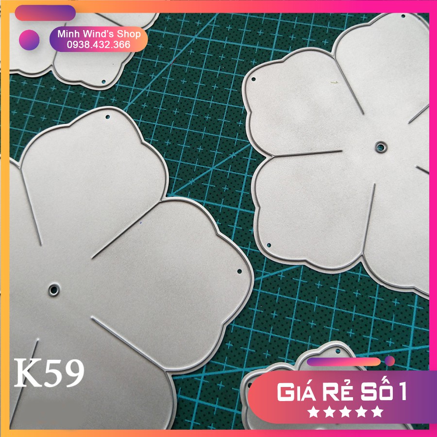 K59 - Khuôn Kim Loại Cắt Hoa Cưới