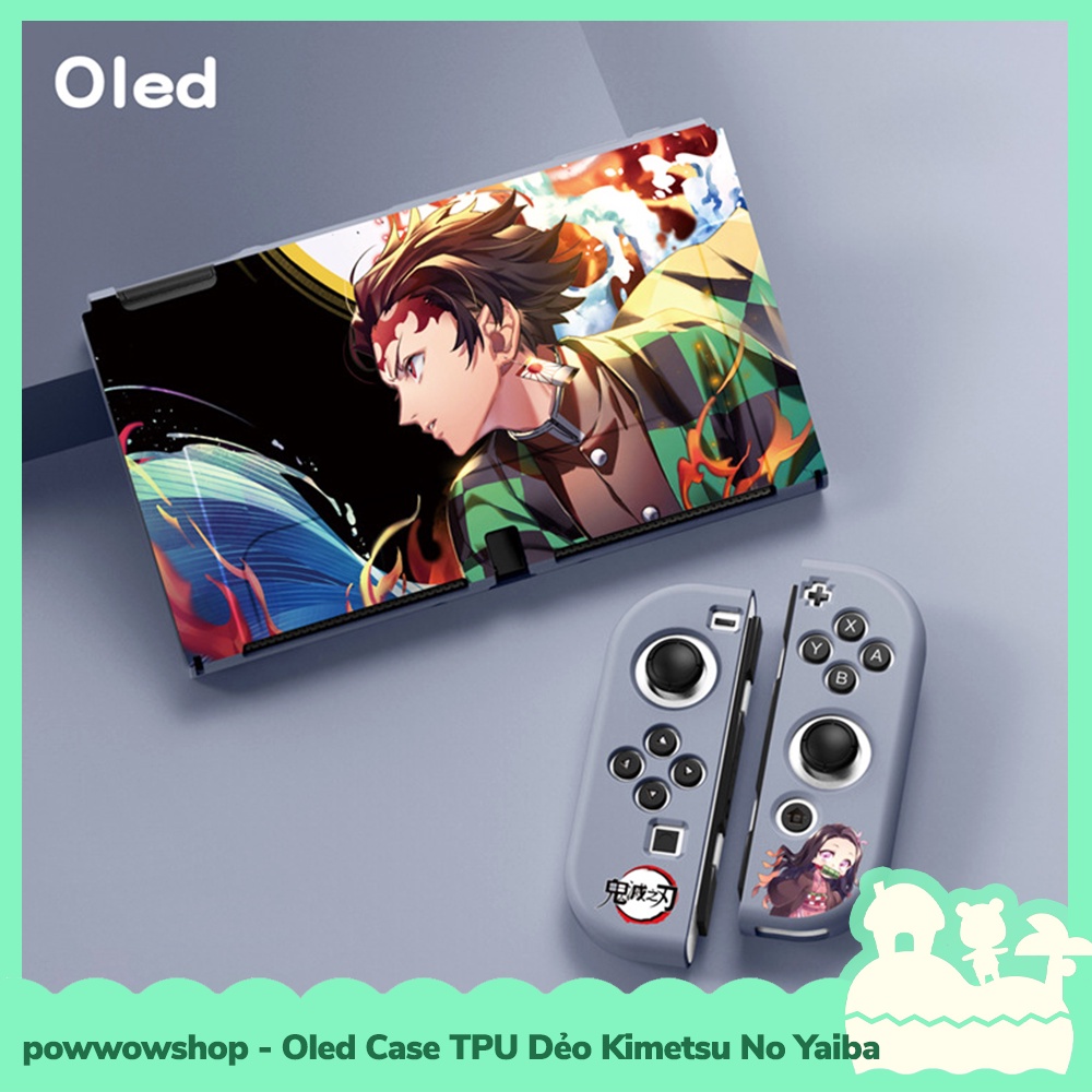 [Sẵn VN - Hỏa Tốc] OLED Phụ Kiện Case Ốp TPU Dẻo Cho Máy Game Cầm Tay Nintendo Switch Oled Phong Cách Kimetsu No Yaiba