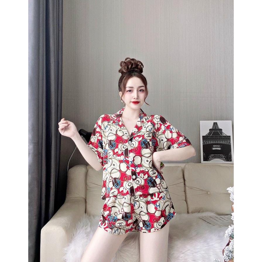 Đồ Bộ Mặc Nhà LATO Đồ Pijama Nữ Ngắn Tay Đẹp Thời Trang Dễ Thương Vải Lụa Cao Cấp Quần Short Đùi Dưới 60kg | BigBuy360 - bigbuy360.vn