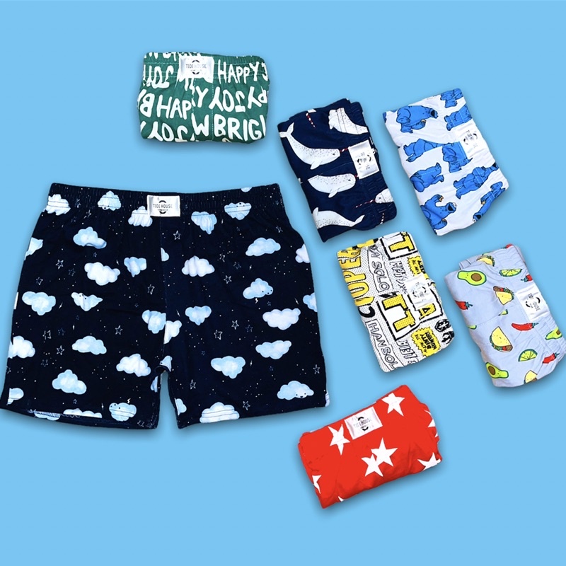 Combo 5 Quần đùi nam TIDI HOUSE  - Mặc ở nhà, mặc ngủ, chất liệu thun cotton co giãn - GIAO MẪU NGẪU NHIÊN