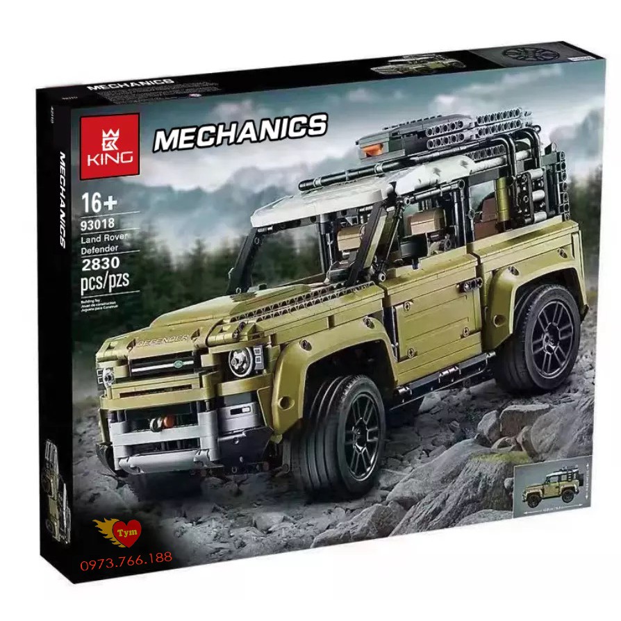 Đồ chơi Lắp ráp Mô hình Technic King 93018 ( Lego 42110 ) Xếp hình siêu xe Land Rover Defender Xếp hình cho bé trai