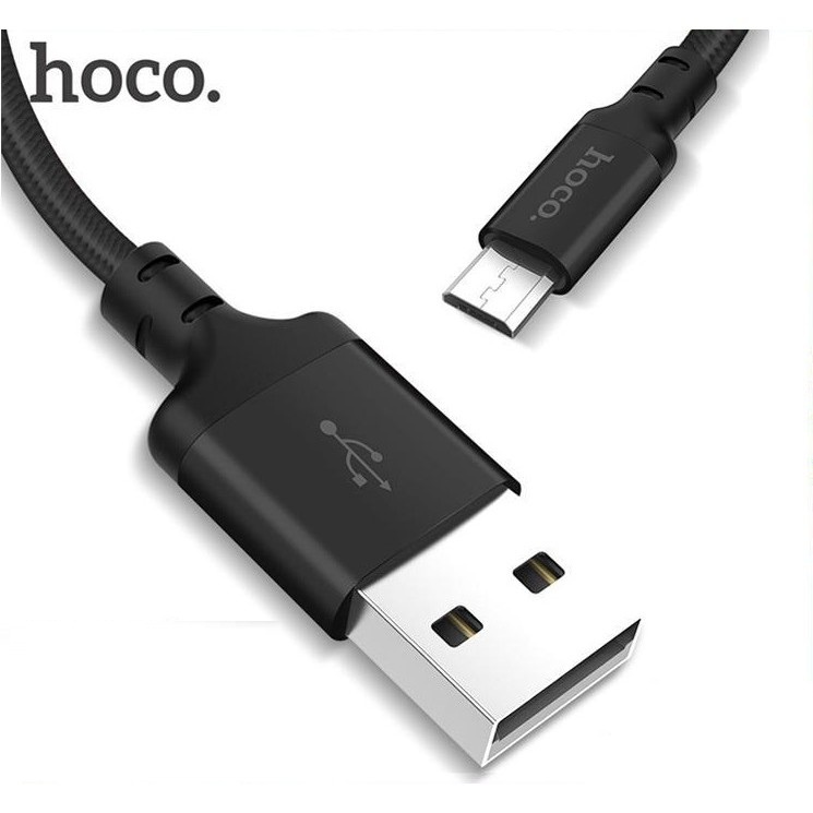 Cáp sạc nhanh truyền dữ liệu X14 Micro Hoco vải dù siêu bền dài 2M