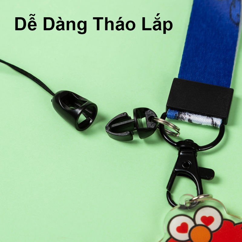 Dây Đeo Thẻ Bảng Tên Sinh Viên Học Sinh Nhân Viên Văn Phòng Thẻ Từ Xe Buýt ID Card Móc Gắn Chìa Khóa Điện Thoại Nhựa ABS