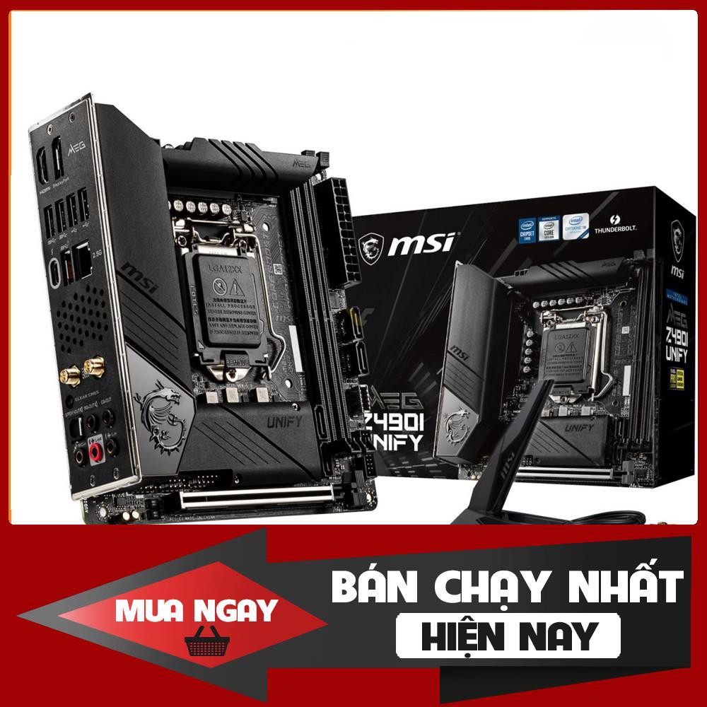 Mainboard MSI MEG Z490i UNIFY (Intel Z490, Socket 1200, mini ITX, 2 khe RAM DDR4)