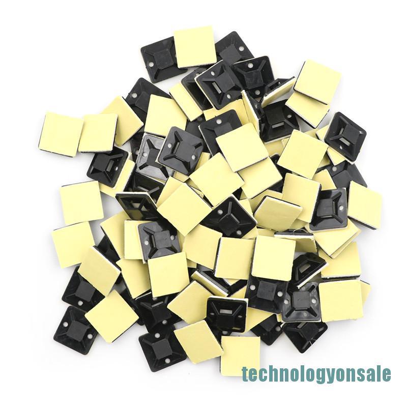 Bộ 100 Kẹp Giữ Dây Cáp Tự Dính 20x20 X
