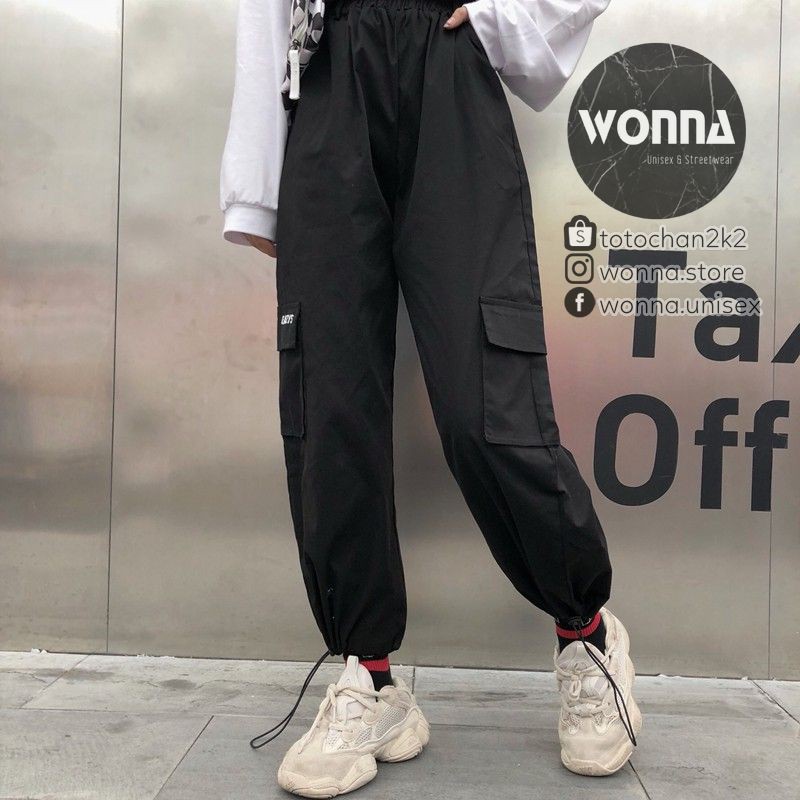 (CÓ SẴN) {Ảnh thật 6 ảnh cuối} Quần jogger box pant túi hộp mới trắng đen be nude unisex oversize Hàn street style | BigBuy360 - bigbuy360.vn