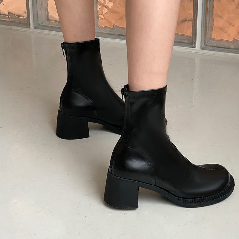 Giày bốt Martin Chelsea thiết kế cổ cao có dây kéo phía sau phong cách thời trang năng động cá tính 2020 dành cho nữ | BigBuy360 - bigbuy360.vn