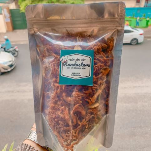 Khô heo, khô lợn cháy tỏi loại 1 siêu ngon Randafoods, đồ ăn vặt Hà Nội, túi 200gr | BigBuy360 - bigbuy360.vn