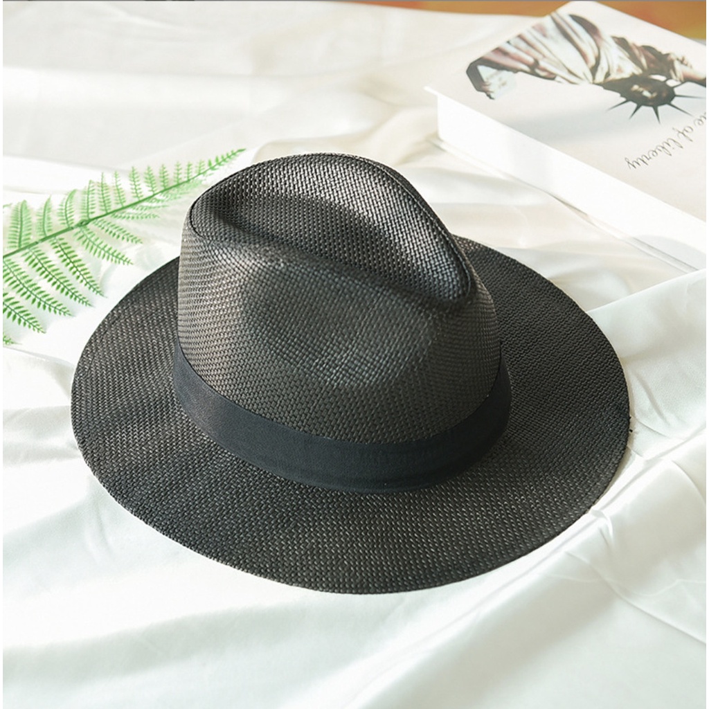 Mũ Phớt Cói Đi Biển Fedora MC06 Nam Nữ Rộng Vành Mugout - Nón Phớt Vintage | Mũ Chất HCM
