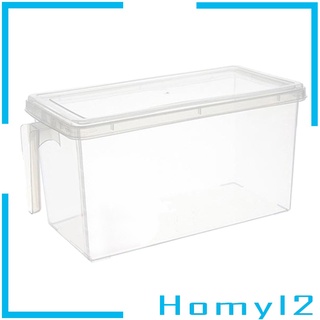 Refrigerator Storage Box Food Container Kitchen Organizer Freezer Bin with Lid
