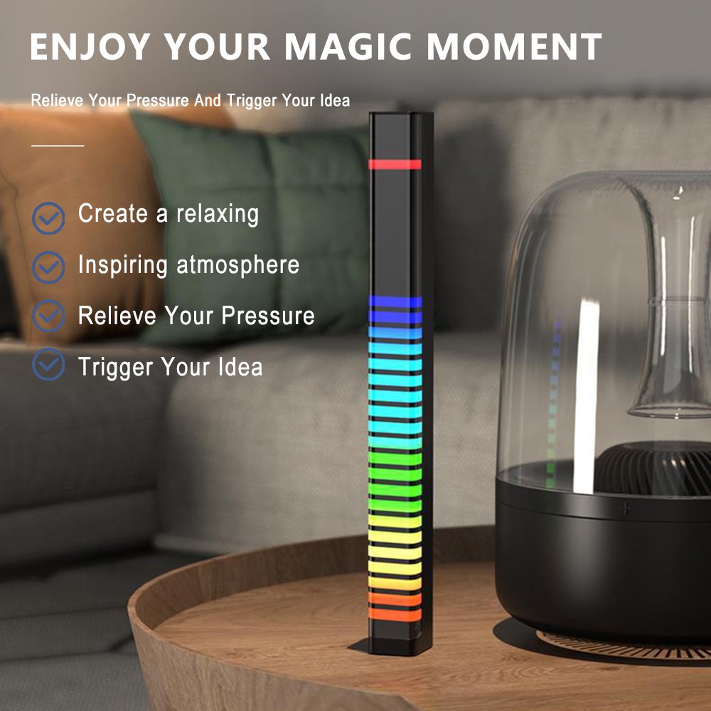 Đèn Led Rgb 32 Bit điều khiển bằng giọng nói nhiều màu sắc sáng tạo dành cho xe hơi