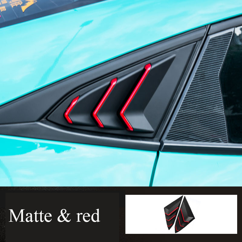 Ốp Viền Cửa Sổ Xe Hơi Hình Tam Giác Bằng Sợi Carbon Cao Cấp Cho HYS Honda Civic FC 2016-2020