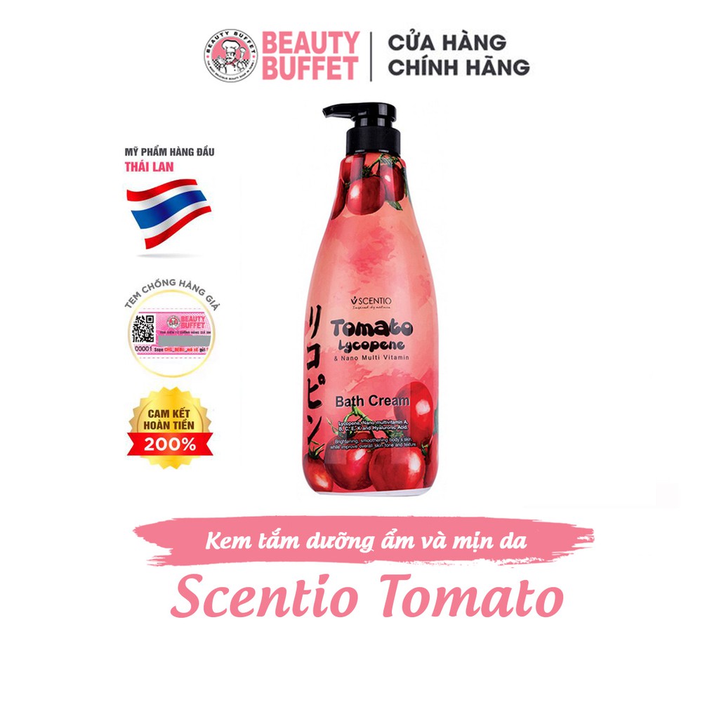 Sữa tắm dưỡng ẩm, làm mịn và săn chắc da Scentio Tomato Lycopene 700ml