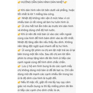 Hình ủi, hình ép nhiệt - cute (nhiều mẫu)