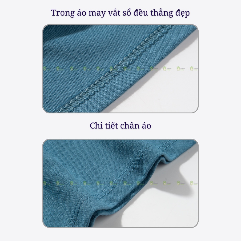 Bộ Dài Tay Thun Lạnh Cho Bé Trai, Bé Gái MIMONRI  Tai Thú 3D Cực Xinh, Đồ Bộ Mặc Nhà Cho Bé Thu Đông KWTD2219