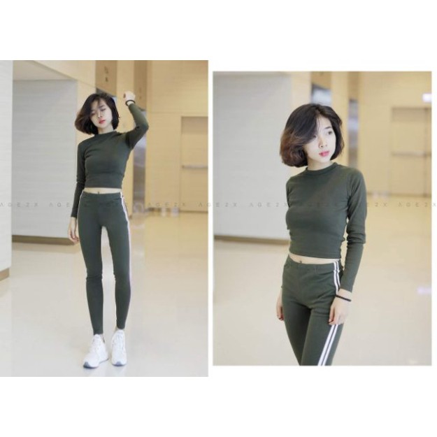 Áo croptop body tay dài AGE2X.