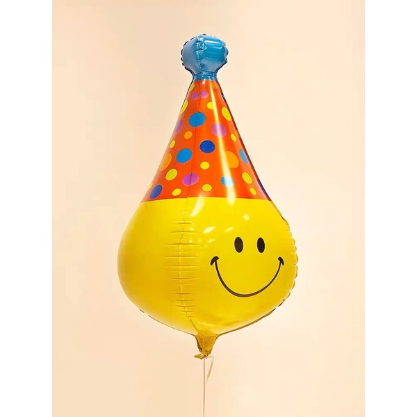 trang trí sinh nhật mặt cười vàng cho bé