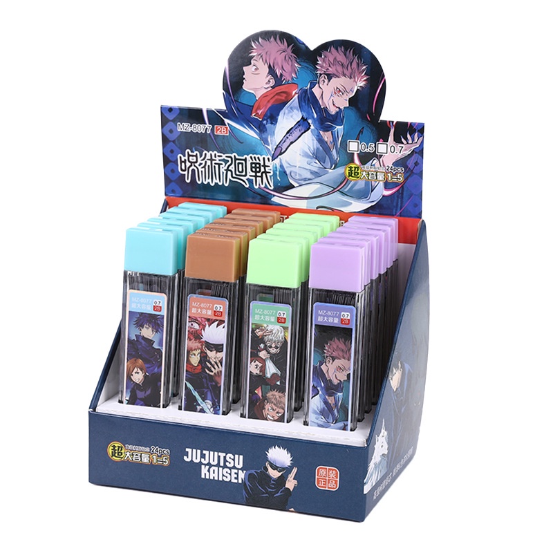 Hộp Bút Chì 2B Cỡ Lớn 0.5mm Họa Tiết Hoạt Hình Ninja Sáng Tạo