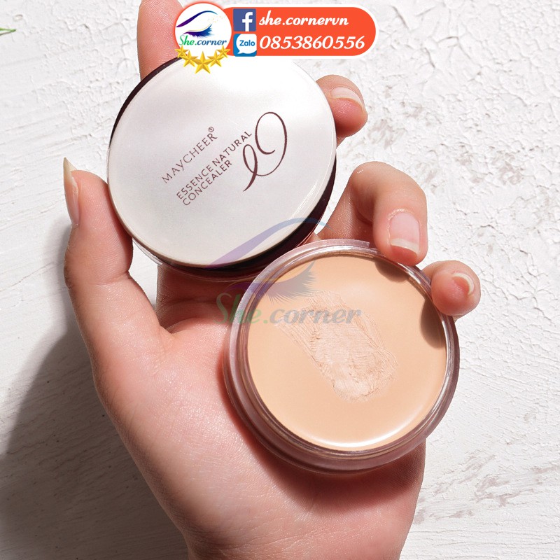 Kem che khuyết điểm MAYCHEER ESSENCE NATURAL CONCEALER 890 che quầng thâm, vết mụn lâu trôi hũ 20g