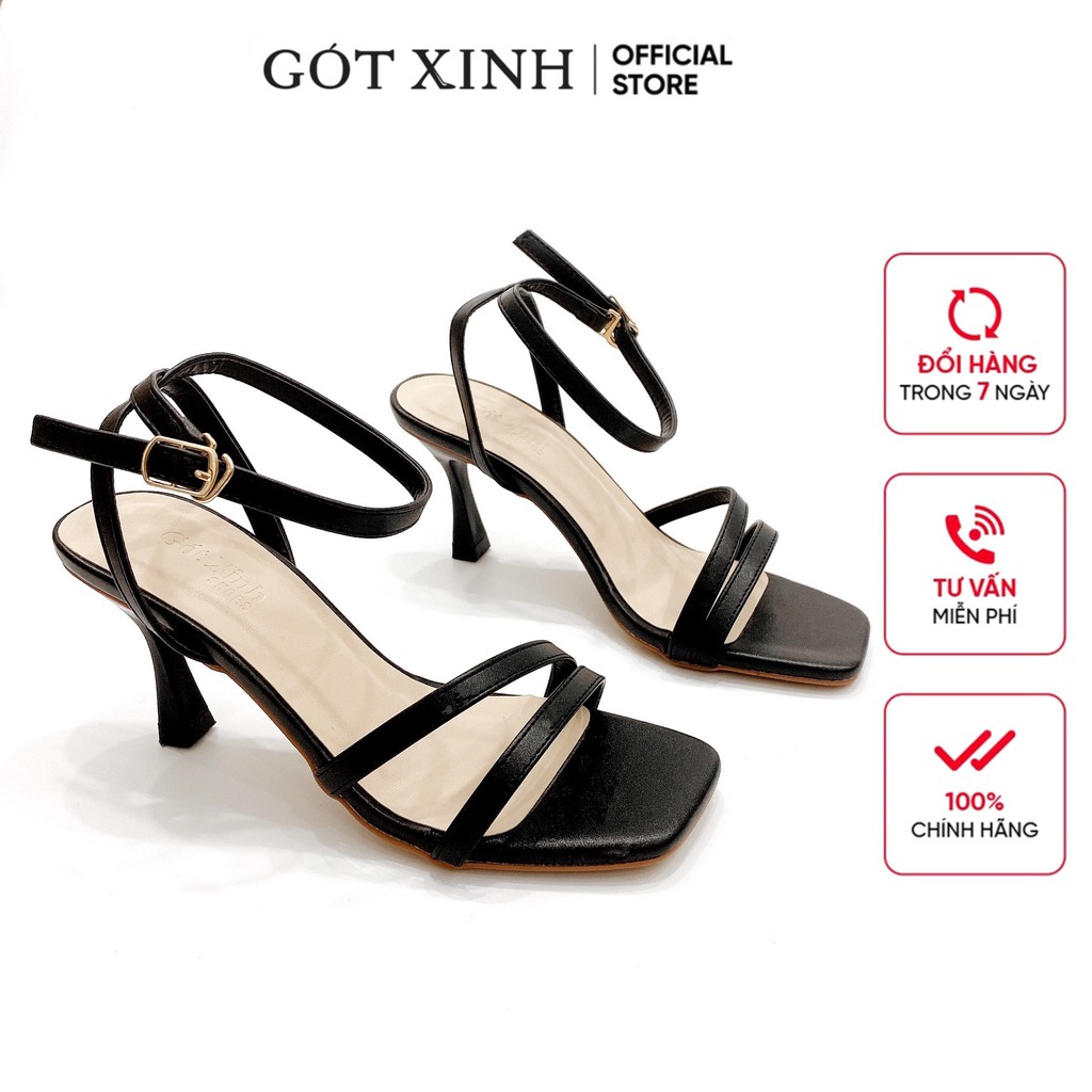 Giày sandal cao gót nữ GÓT XINH GD3 quai mỏng đế nhọn cao 5cm