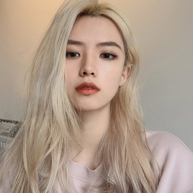 Bộ tóc giả xoăn dài màu be thời thượng cho nữ