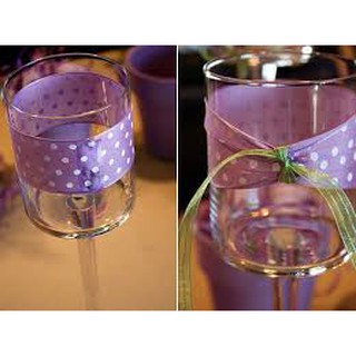 Ruy băng lụa chấm bi bản 2.5cm dài 3m