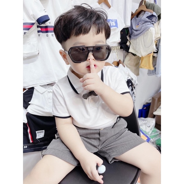 [SET BÉ TRAI] Bộ công tử chạy viền kèm nơ cho bé trai (8-18kg)