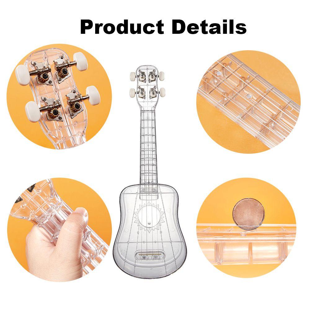 Đàn Ukulele 21 Inch Trong Suốt Dành Cho Người Mới Bắt Đầu