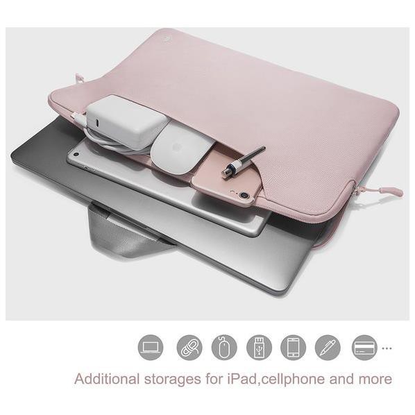 (ẢNH THẬT - 🍀FREESHIP🍀) Túi xách đựng laptop, macbook thời trang nữ 13 inch - TOMTOC  Slim Handbag A21 Màu hồng